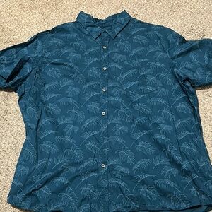 Apt. 9 Blue Casual Button Down Shirt with Subtle Pattern
